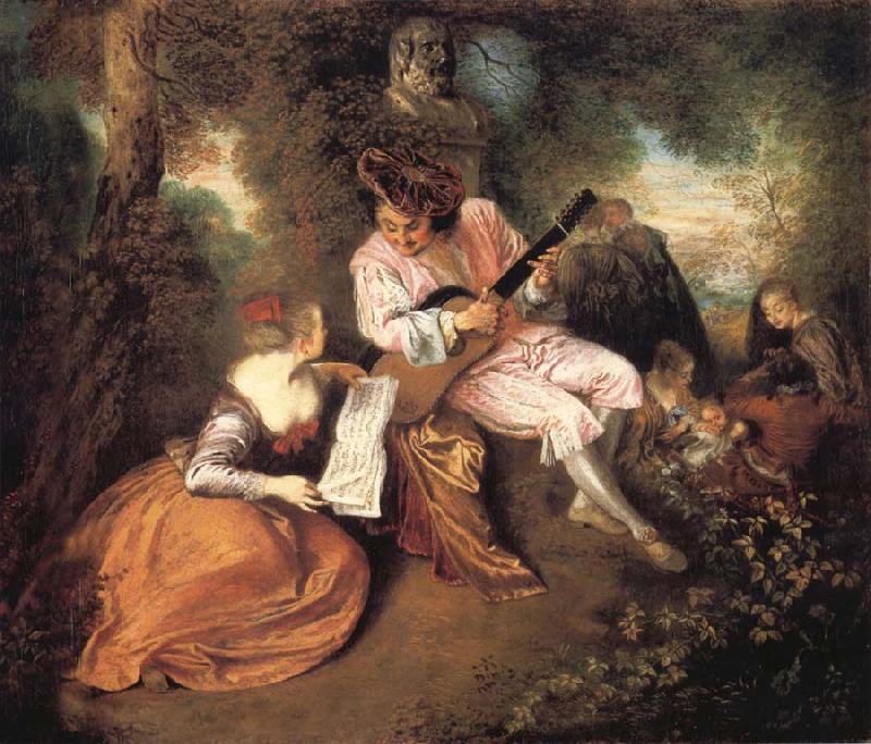 Jean-Antoine Watteau The scale of love oil painting image